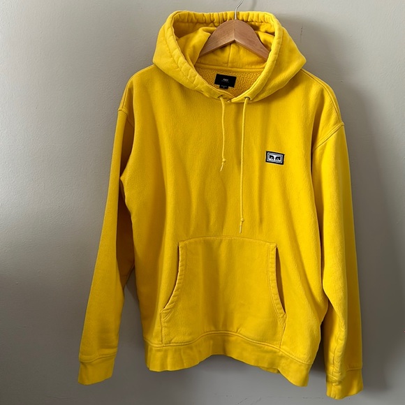 Obey Other - Obey Worldwide Size M Andre the Giant Box Logo Hoodie Golden Yellow